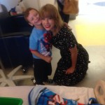Taylor Swift poses with Jordan Nickerson at Boston Children's Hospital. (Facebook Photo)