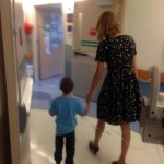 Taylor Swift walks with Jordan Nickerson at Boston Children's Hospital. (Facebook Photo)