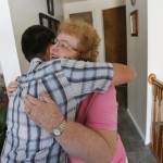 Rosalie Capson hugs her grandson Dayton Capson at her home in Salt Lake City Wednesday, Sept. 24. (Photo: Jeffrey D. Allred, Deseret News)