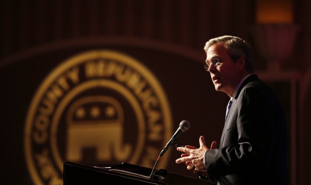Former Florida Gov. Jeb Bush speaks at a Clark County Republican Party dinner Wednesday, May 13, 20...
