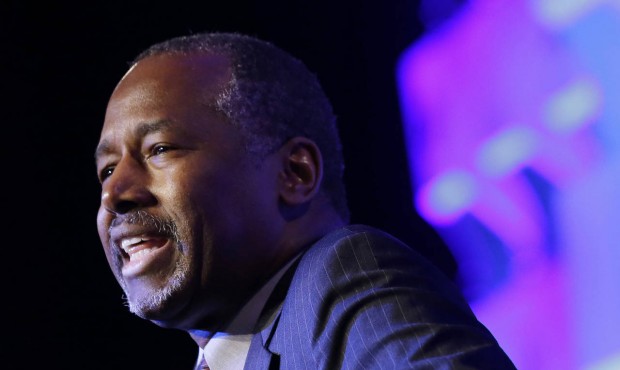 Republican presidential candidate Ben Carson speaks at the National Sheriffs’ Association pre...