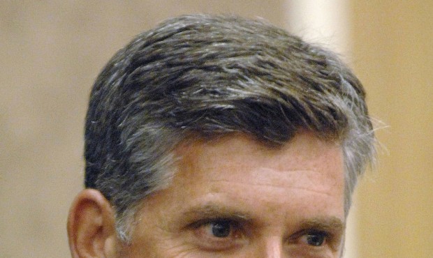 n In this June 24, 2015 photo, Illinois state Sen. Darin LaHood makes a point during a Republican d...