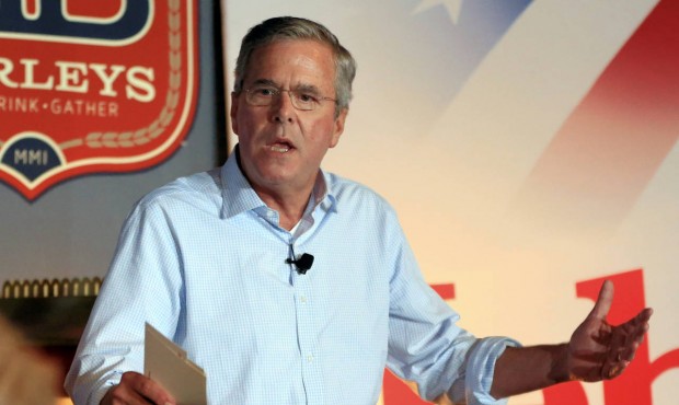 In this July 14, 2015, photo, Republican presidential candidate former Florida Gov. Jeb Bush speaks...