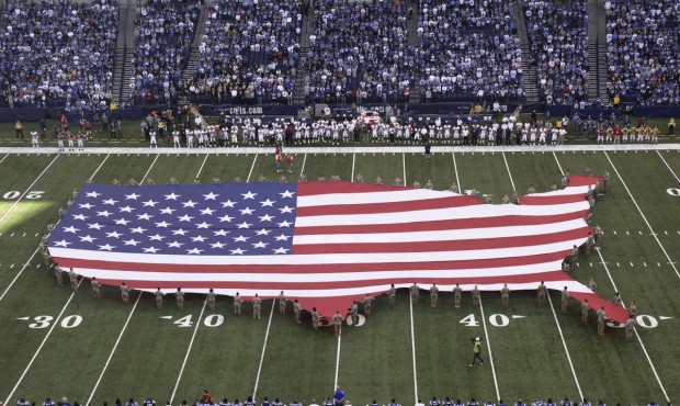 n FILE – In this Sunday, Nov. 8, 2009 file photo, a U.S. flag in the shape of the continental...