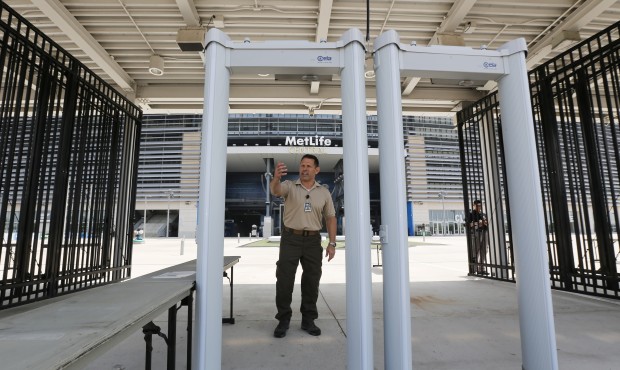 In this Thursday, May 28, 2015, photo, Danny DeLorenzi, director of security at MetLife Stadium, ex...