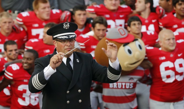 FILE – In this Sept. 7, 2013, file photo, Ohio State University marching band director Jonath...