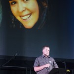               Eric Mueller talks about his sister, Kayla Mueller, during a candlelight memorial in Prescott, Ariz., Wednesday, Feb. 18, 2015. Kayla Mueller's death was confirmed earlier this month by her family and U.S. officials. The 26-year-old international aid worker from Prescott had been captured in Syria in August 2013. She was killed earlier this month. (AP Photo/The Arizona Republic, Michael Chow)
            
