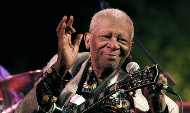 FILE-In this Aug. 22, 2012 photograph, the then 86-year-old B.B. King thrills a crowd of several hu...