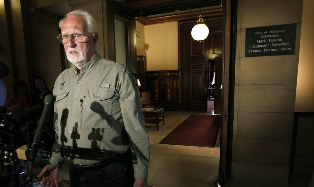 FILE – In this July 22, 2013 file photo, Lynn Rogers speaks to the media at the State Capitol...