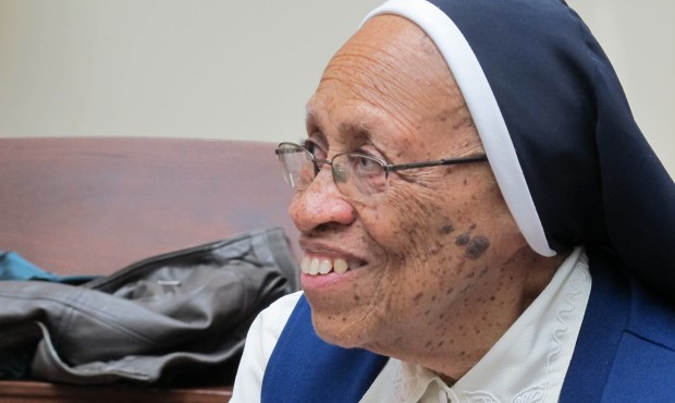 Sister Loretta Theresa Richards, 86, a Roman Catholic nun in need of health care, discusses the dec...