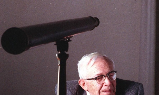 This 1990 file photo shows Clyde Tombaugh in New York. On Tuesday, July 14, 2015, NASA’s New ...