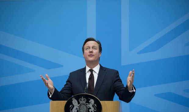 Britain’s Prime Minister David Cameron delivers a speech on immigration at the Home Office in...