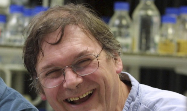 FILE – A Monday Oct. 8, 2001 photo from files of Dr. Tim Hunt, winner of the Nobel Prize for ...