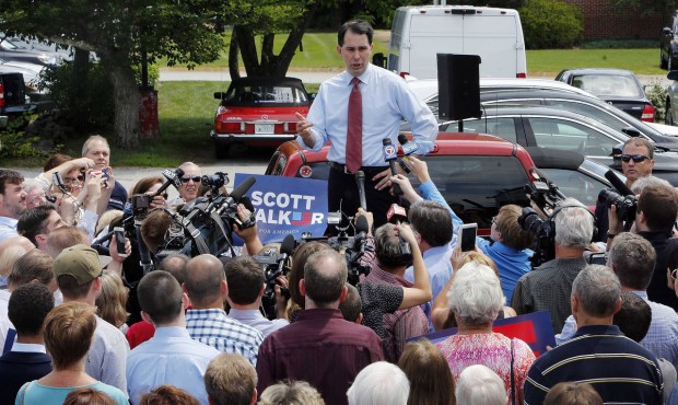 FILE – In this July 16, 2015 file photo, Republican presidential candidate, Wisconsin Gov. Sc...