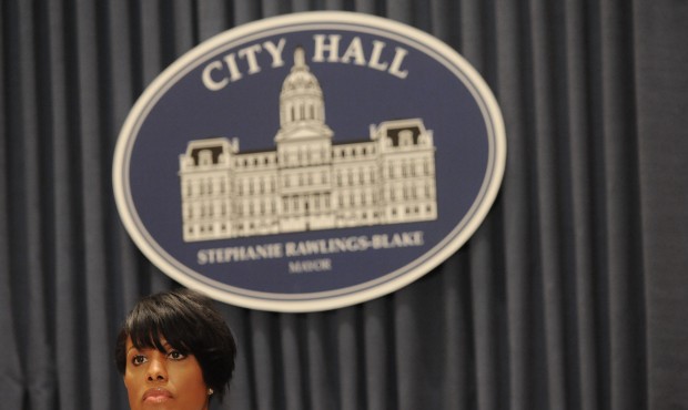 Mayor Stephanie Rawlings-Blake holds a news conference on Wednesday, May 6, 2015 in Baltimore. The ...