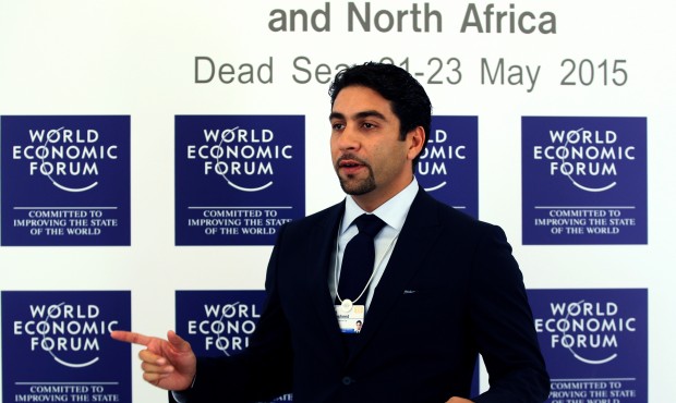 Fahd al-Rasheed, the Group CEO of Emaar Economic City (EEC), speaks during the World Economic Forum...