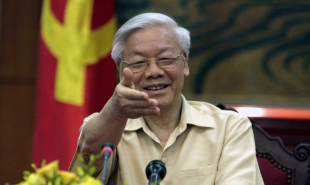 FILE – In this July 3, 2015 file photo, Vietnamese Communist Party General Secretary Nguyen P...