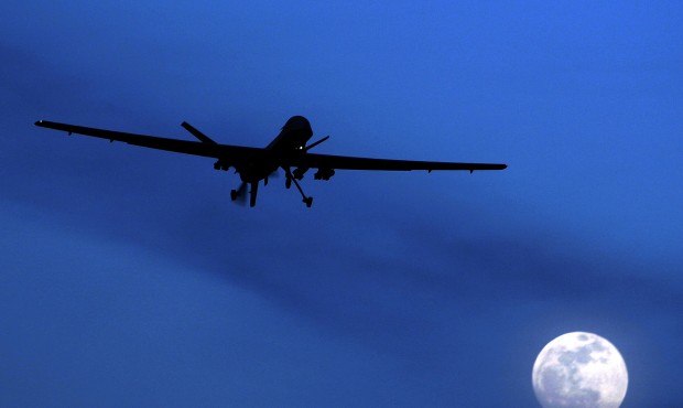 FILE – In this Jan. 31, 2010 file photo, an unmanned U.S. Predator drone flies over Kandahar ...