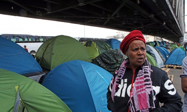 In this photo taken Monday, May 25, 2015, Almaz Tekeste, a 45-year-old native of Asmara, Eritrea, s...