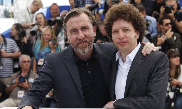 Actor Tim Roth, left, and director Michel Franco pose for photographers during a photo call for the...