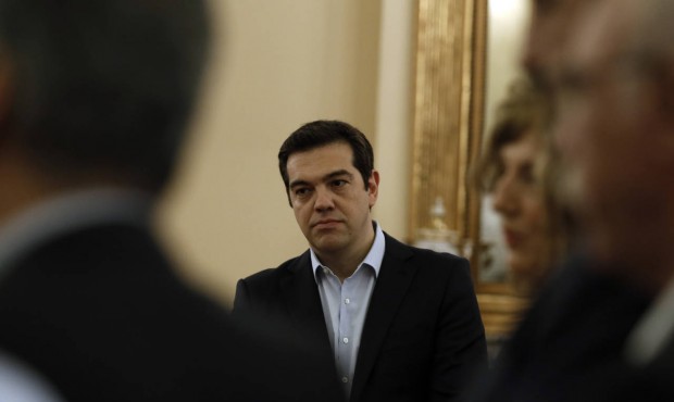 n Greece’s Prime Minister Alexis Tsipras attends the swearing in ceremony of his new minister...