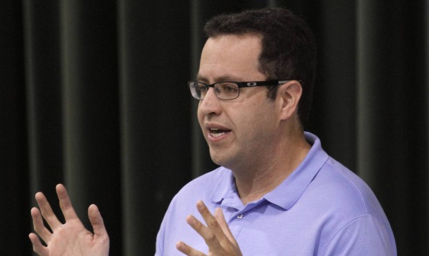 FILE – In this Sept. 18, 2013 file photo, longtime Subway front man Jared Fogle speaks to stu...