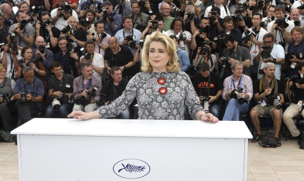 Catherine Deneuve poses for photographers during a photo call for La Tete Haute (Standing Tall), at...