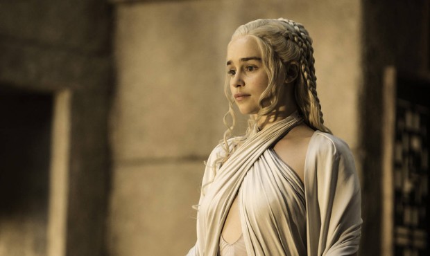 In this image released by HBO, Emilia Clarke appears in a scene from “Game of Thrones. Clarke...