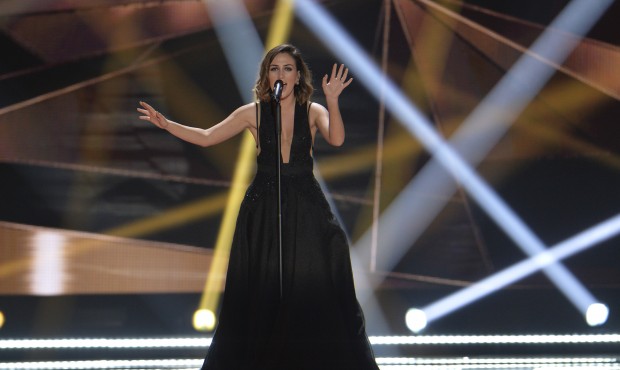 Elhaida Dani representing Albania performs the song ‘I’m Alive’ during a dress re...