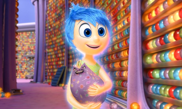 In this image released by Disney-Pixar, the character Joy, voiced by Amy Poehler, appears in a scen...