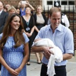 Britain's Prince William and Kate, Duchess of Cambridge hold the Prince of Cambridge, Tuesday July 23, 2013, as they pose for photographers outside St. Mary's Hospital exclusive Lindo Wing in London where the Duchess gave birth on Monday July 22. The Royal couple are expected to head to London's Kensington Palace from the hospital with their newly born son, the third in line to the British throne. (AP Photo/Lefteris Pitarakis)