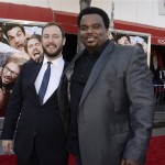 Actor Craig Robinson, right, and director Evan Goldberg arrive at the world premiere of "This is the End" at the Regency Village Theater on Monday, June 3, 2013 in Los Angeles. (Photo by Dan Steinberg/Invision/AP)