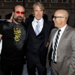 Actor Peter Stormare, left, director/producer Michael Bay and producer Donald De Line arrive at the LA Premiere of "Pain and Gain" at the TCL Theatre on Monday, April 22, 2013 in Hollywood, Calif. (Photo by Matt Sayles/Invision/AP)