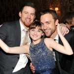 Actor Channing Tatum, left, actress Joey King and executive producer Reid Carolin attend the "White House Down" premiere party at The Frick Collection on Tuesday, June 25, 2013 in New York. (Photo by Evan Agostini/Invision/AP)