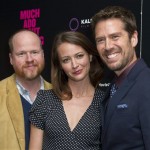 From left, U.S Director, Joss Whedon, U.S actors, Amy Acker and Alexis Denisof arrive for the UK Premiere of 'Much Ado About Nothing', London, Tuesday, June. 11, 2013. (Photo by Jonathan Short/Invision/AP)