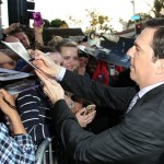 Ed Helms signs autographs at the LA Premiere of "The Hangover: Part III" at the Westwood Village Theatre on Monday, May 20, 2013 in Los Angeles. (Photo by Matt Sayles/Invision/AP)