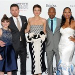 Cast members, from left, Joey King, Channing Tatum, Maggie Gyllenhaal, Jamie Foxx and Garcelle Beauvais attend the "White House Down" premiere at the Ziegfeld Theatre on Tuesday, June 25, 2013 in New York. (Photo by Evan Agostini/Invision/AP)